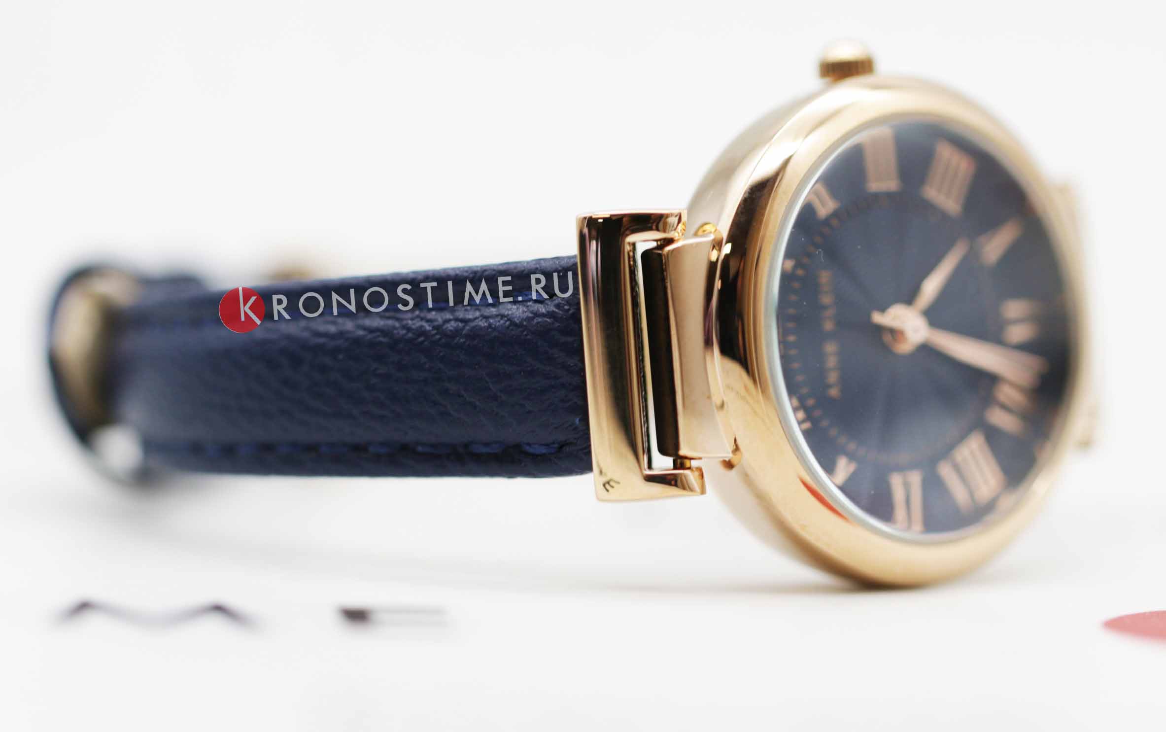 Anne Klein Anne Klein Classic 2246RGNV женские часы синий циферблат на запястье